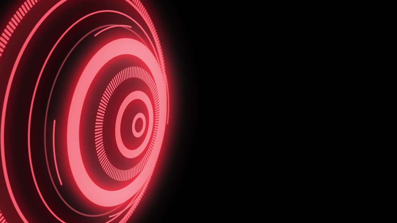 미래의 다채로운 하이테크 3d 서클 루프 모션 회전 인터페이스 hud 다시보드 요소 디지털 기술 개념