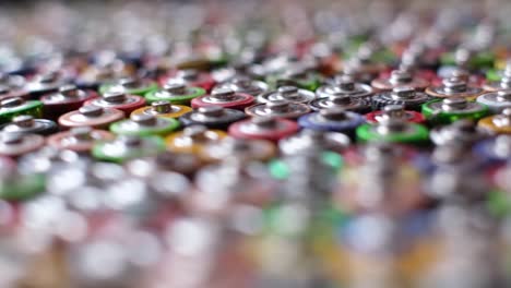 close up of positive ends of aa batteries of electric batteries and accumulators aaa close up of positive ends of aa batteries selective focus of electric batteries and accumulators aaa aa packed close to each other