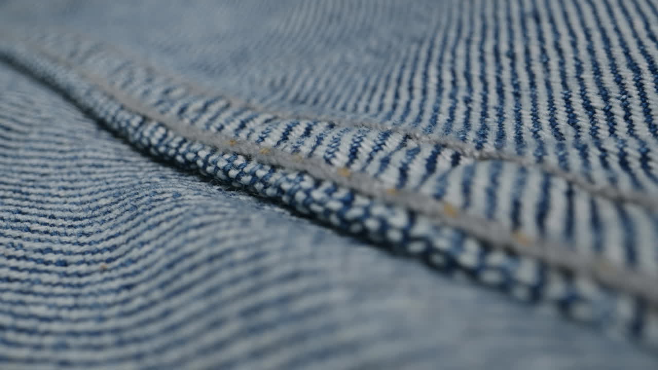 Close-up of Denim Fabric