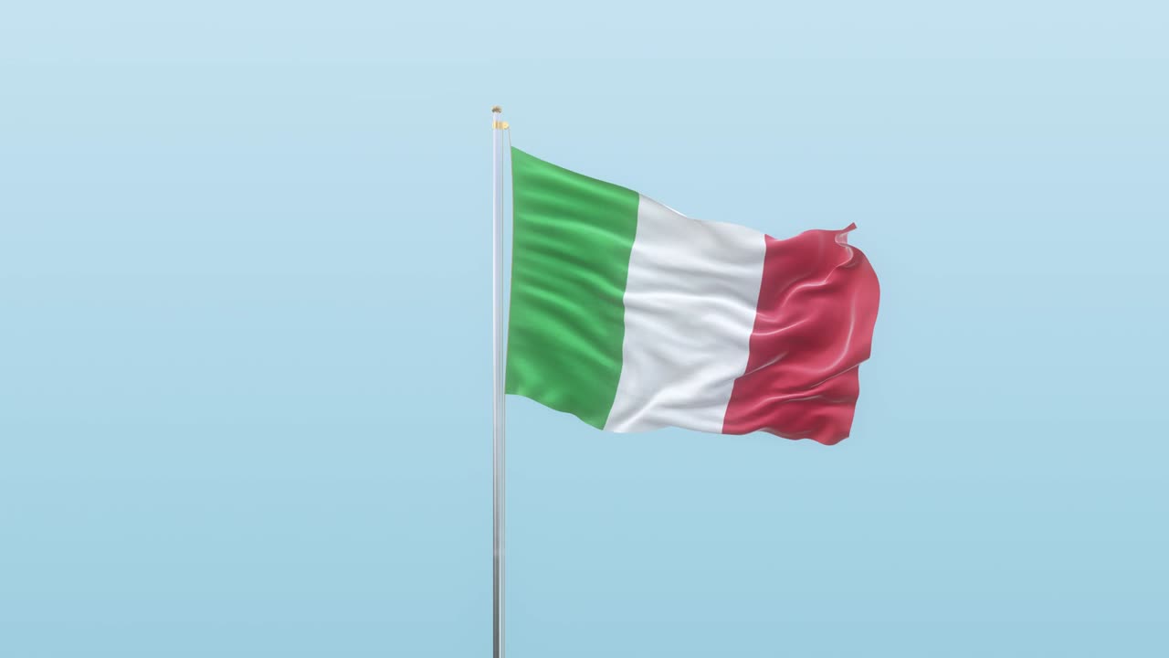 알파와 배경이 다른 움직임 각도를 가진 이탈리아 발