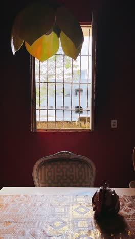 a cozy room with a view
