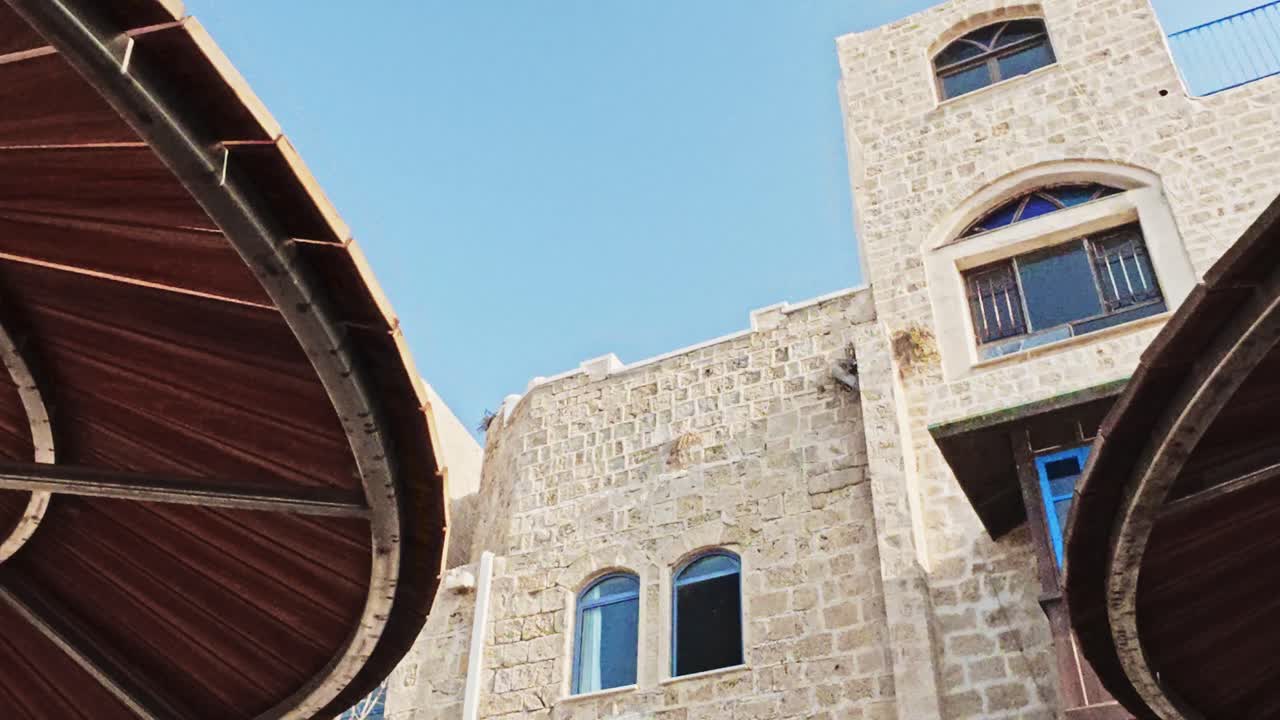 Low Angle View Of Ancient Stone Building In Jaffa Old City