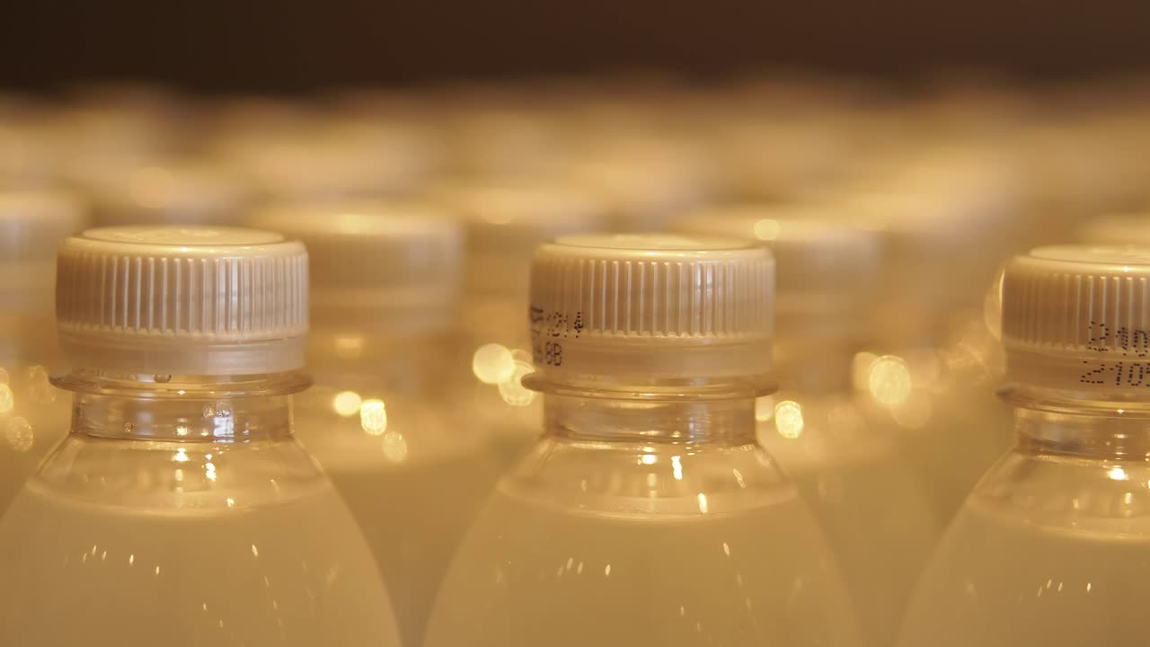 Rows of bottled drinks