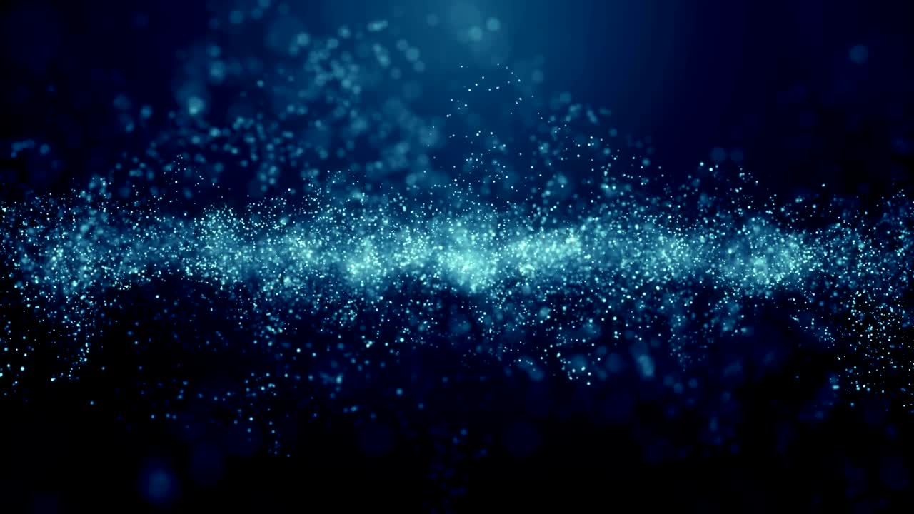Particles Blue dust abstract light bokeh motion titles cinematic background loop