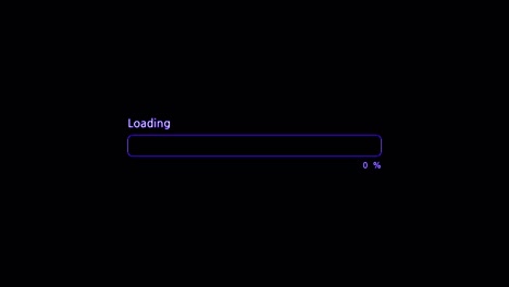 animation colorful loading bar on black background.
