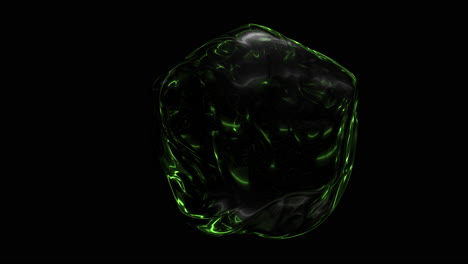 Futuristic-and-psychedelic-green-ball-with-waves