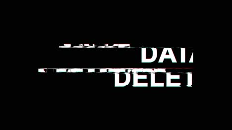 datos eliminados efecto glitch texto distorsión de la televisión digital