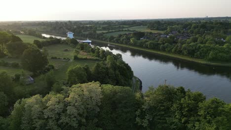 ship and yacht crossing in kiel canal