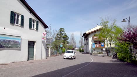 quiet village street scene