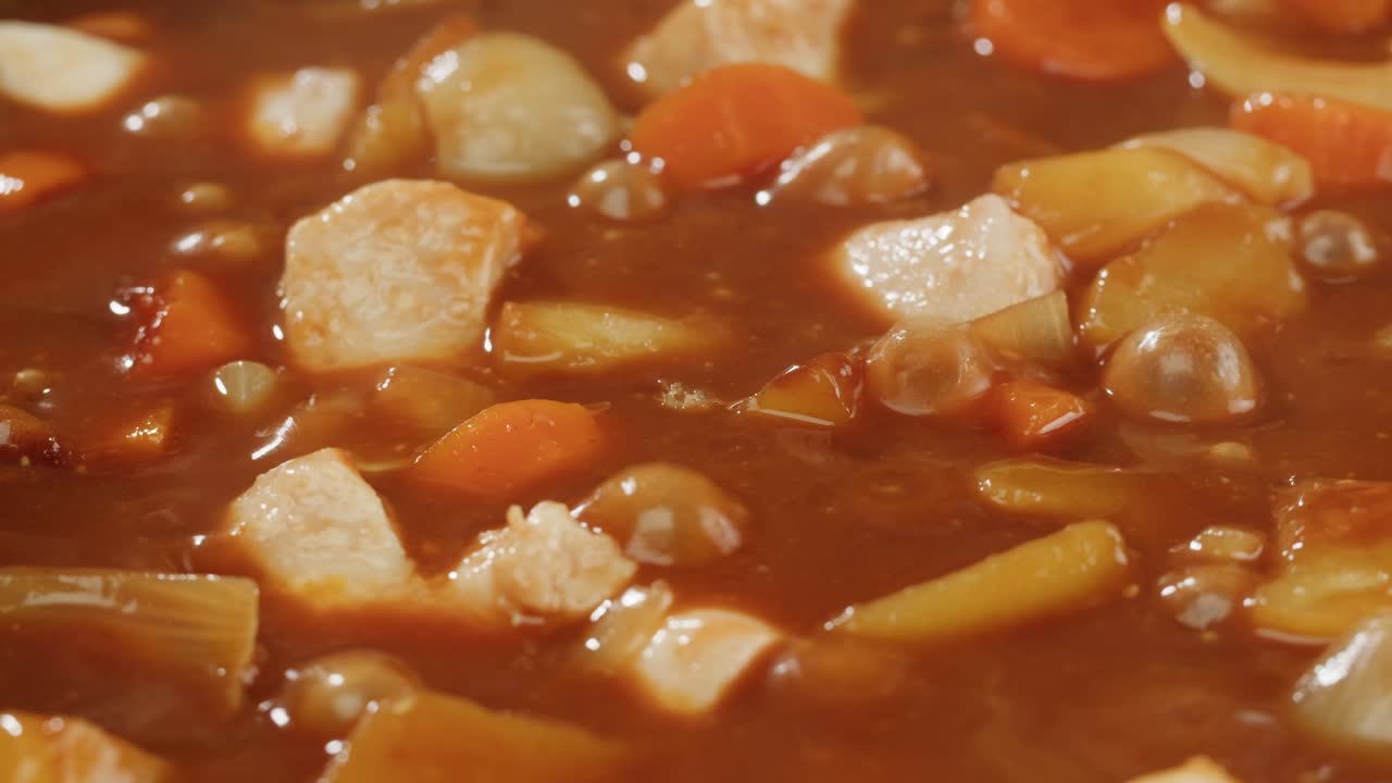 Japanese curry rice with fry pork Tonkatsu, Katsu Kare, Japanese breaded cooking dinner in restaurant, close up macro of asian food