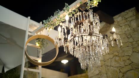 candelabro de cristal rústico