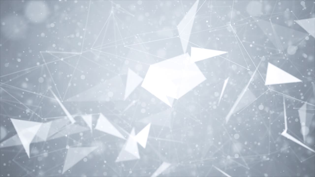 추상적인 기하학 루프 배경 애니메이션과 점과 선을 연결합니다.