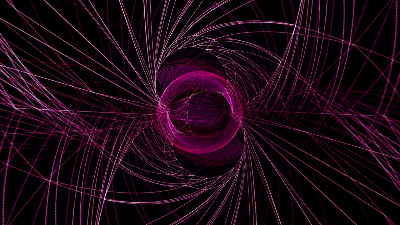 patrón rotativo rosa magenta abstracto. líneas en movimiento animadas. loop sin costuras de imágenes de stock. ondas digitales gráficas 3d fondo generado por computadora.