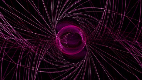 patrón rotativo rosa magenta abstracto. líneas en movimiento animadas. loop sin costuras de imágenes de stock. ondas digitales gráficas 3d fondo generado por computadora.