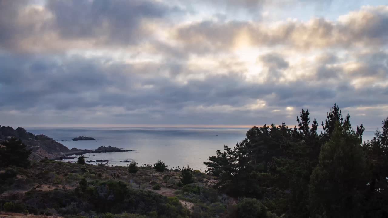 Quintay Casablanca Chile Valparaiso beach sea foam, morning drone