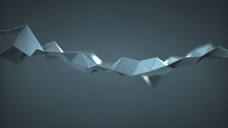 futuristic polygonal shape seamless loop 3d render animation