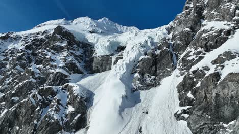 icefall of a glacier in the italian alps