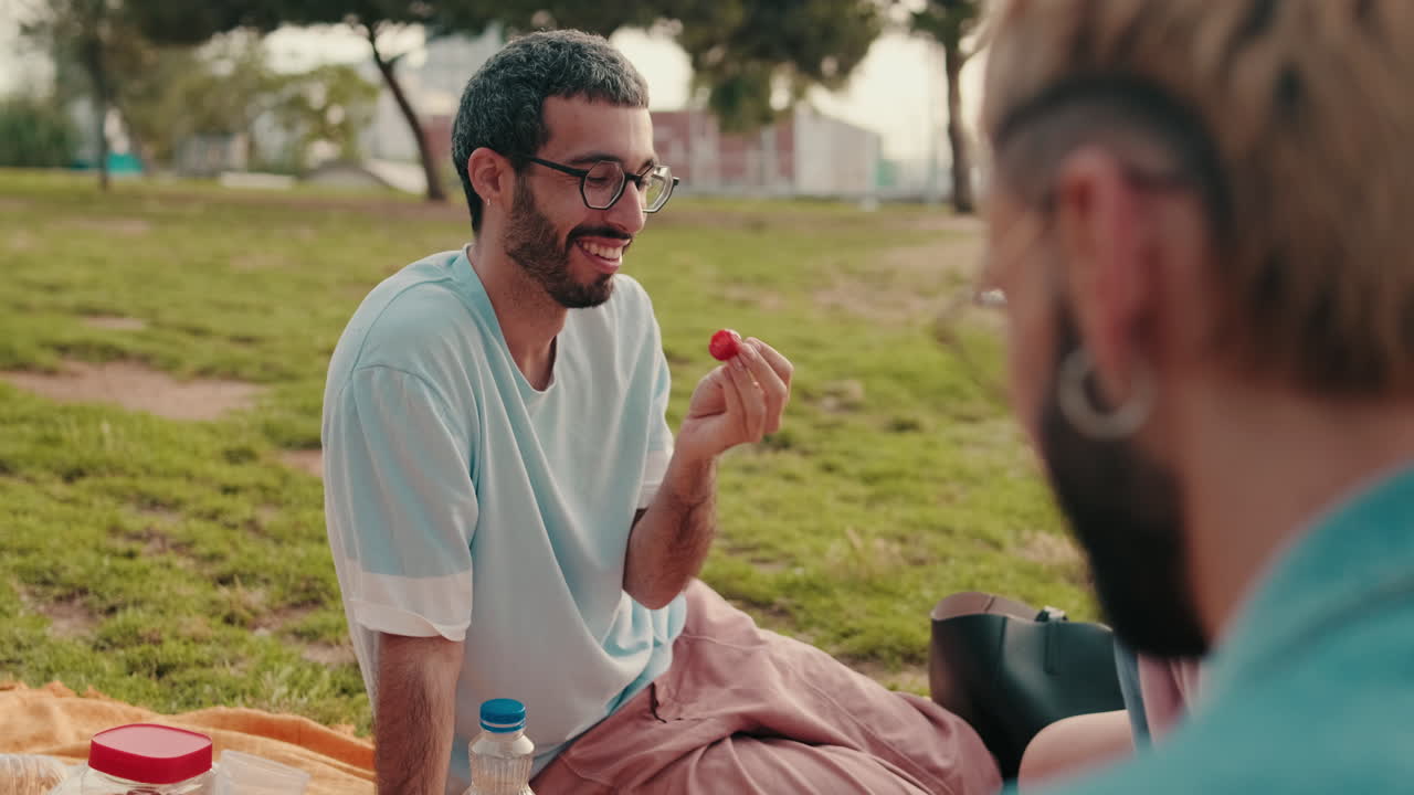 Friends Enjoying a Picnic in the Park