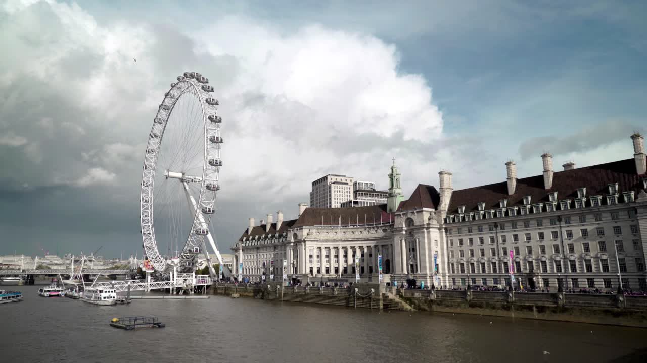 런던 아이와 테임즈 강