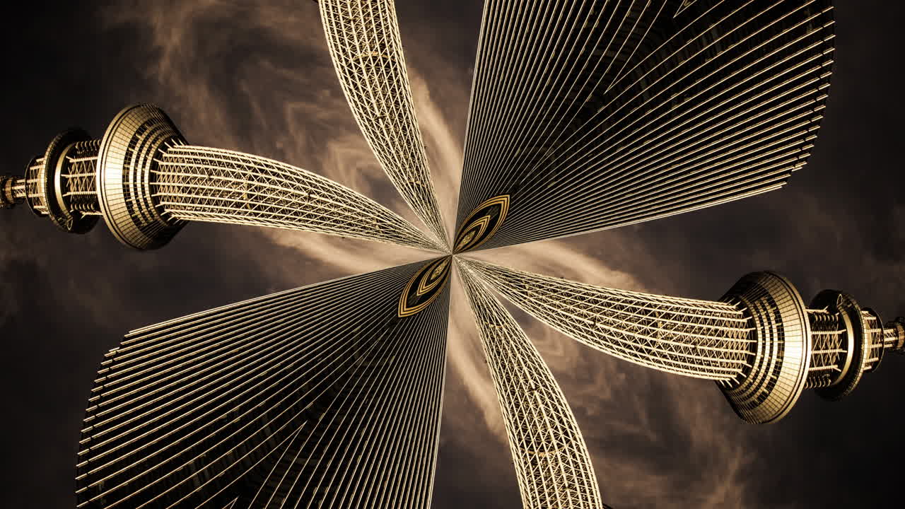 tokyo japan neon city billboards and lights made into hypnotic abstract pattern