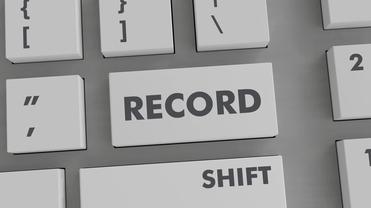 RECORD BUTTON PRESSING ON KEYBOARD