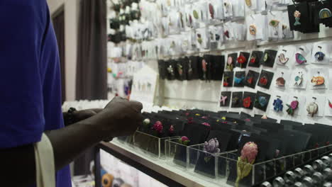 close up view of young man in a store