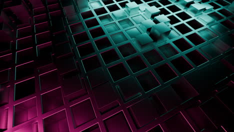abstract geometric metallic cubes pattern