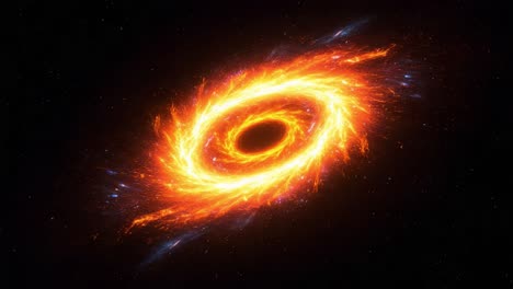 a captivating cosmic dance: the stunning transformation of a fiery spiral galaxy in deep space, showcasing dynamic energy and celestial beauty