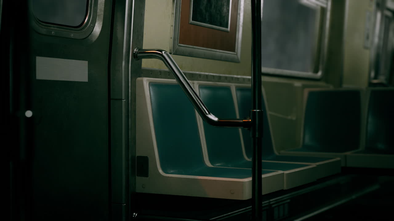 un coche de metro de época en el interior