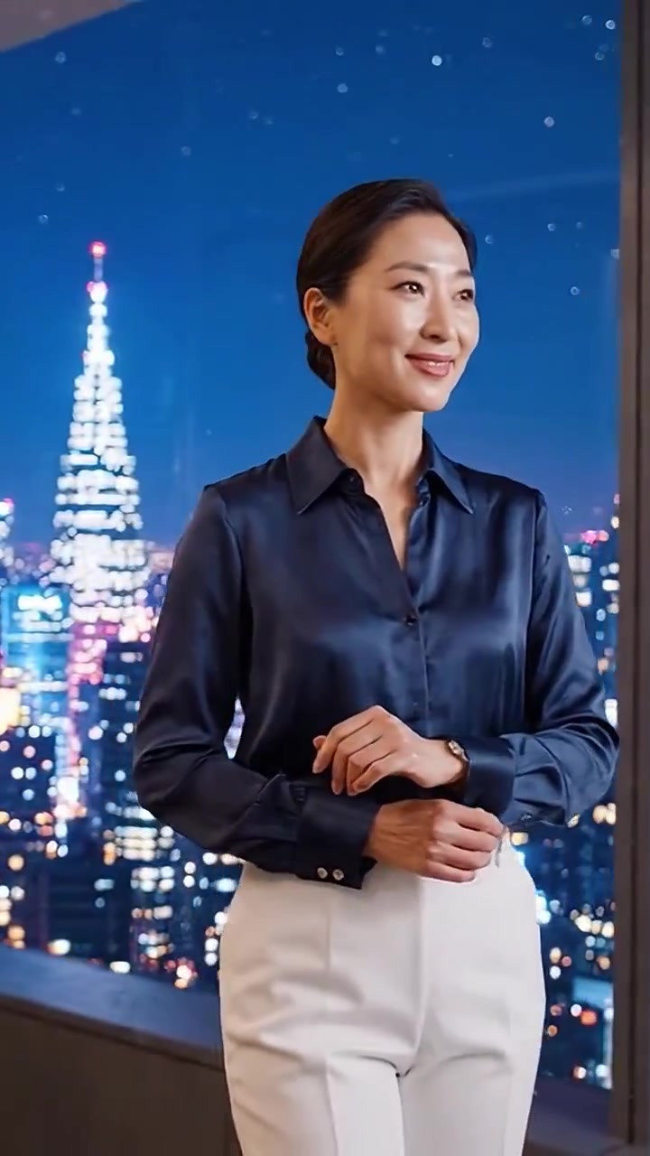 Quang cảnh đêm quyến rũ qua cửa sổ lấm tấm mưa thể hiện ánh đèn thành phố và một bóng người trầm tư trên nền đô thị rực rỡ