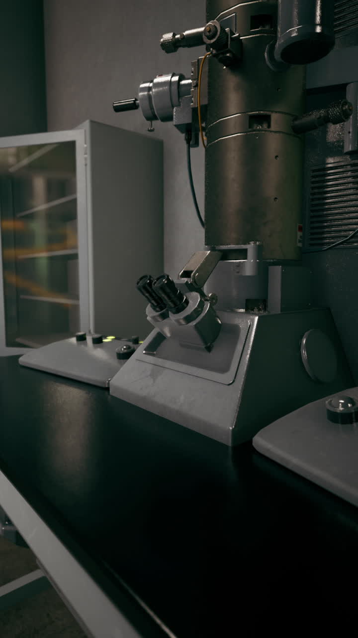 Close-up of a Large Microscope