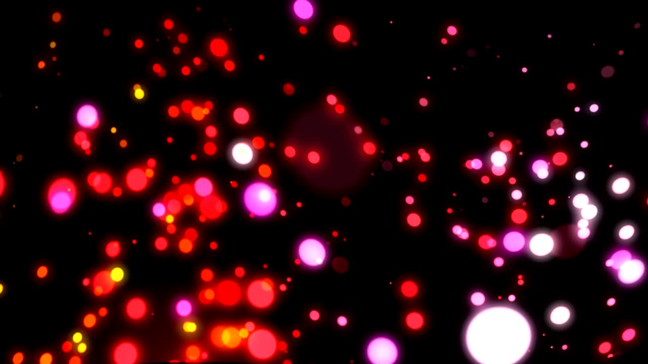 partículas de colores flotantes