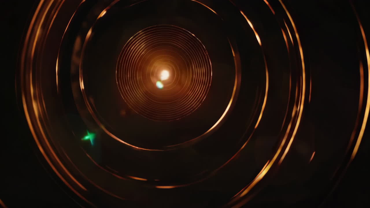 Abstract Spiral Tunnel with Glowing Light