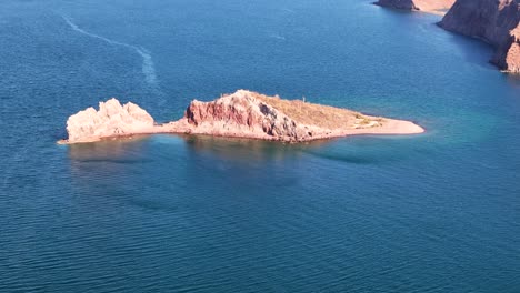 shot of little island in mar de cortes in mexico