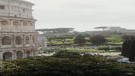 colosseum in rome with surrounding park