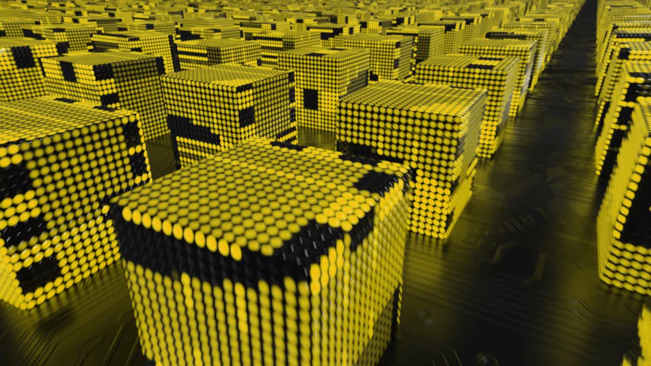 하이테크 회로 기계 미래의 sf led 전기 조명 매트릭스 스크롤