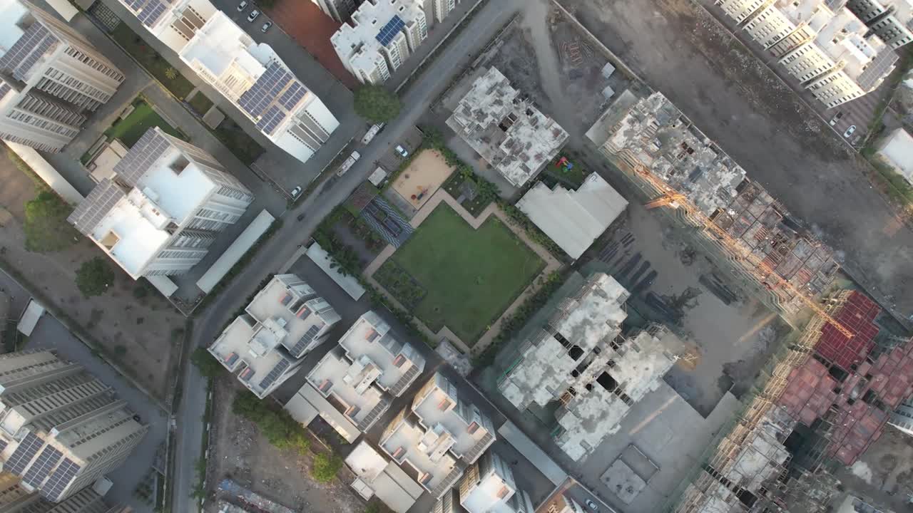 Construction work of commercial building is going on