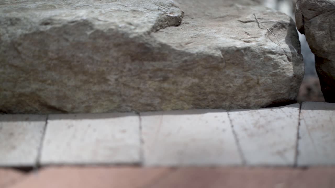 Close-up of Rocks and Brick
