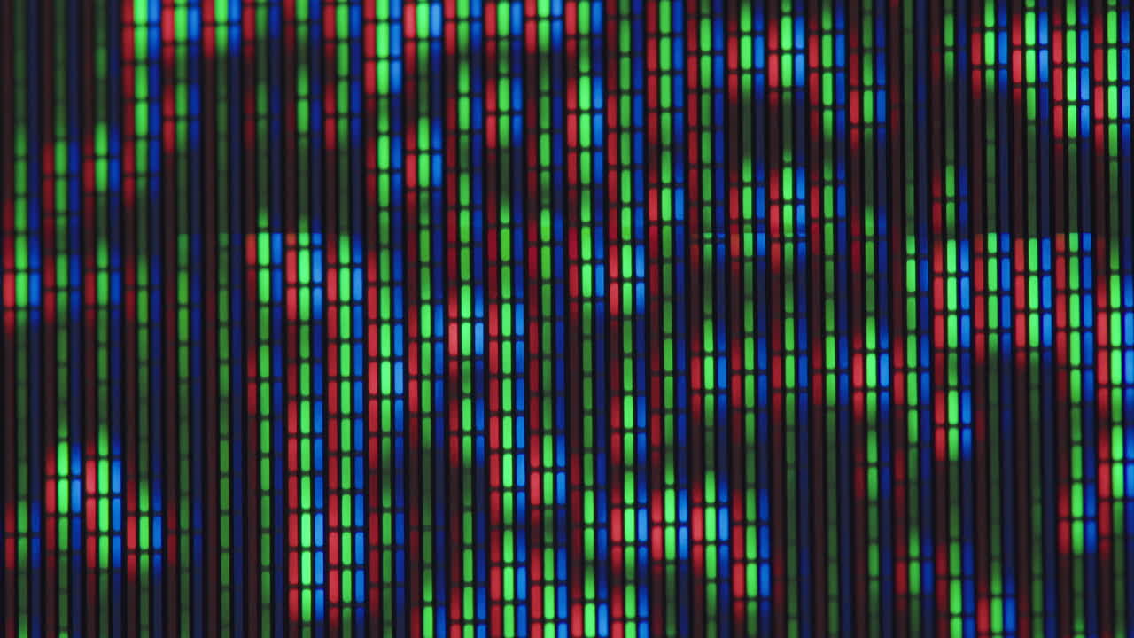 Defective TV Screen with Pixelation