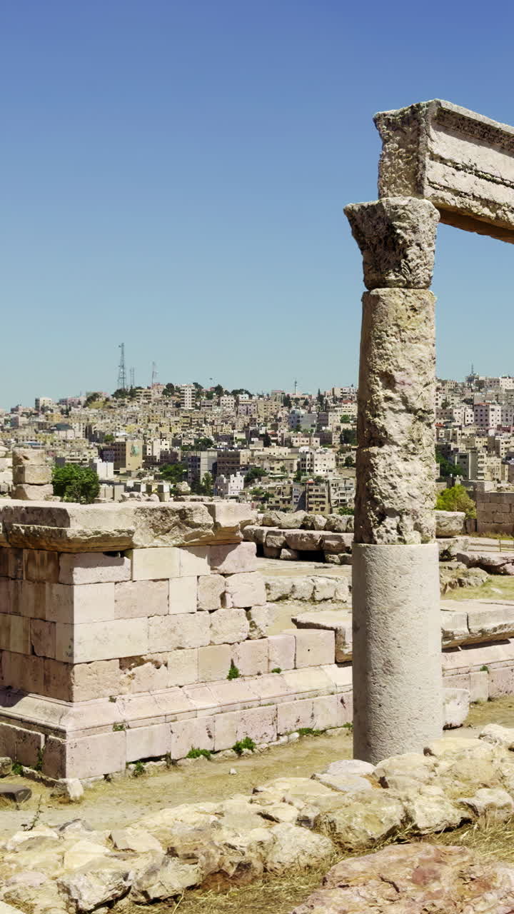 antiguas ruinas romanas en amman, jordania
