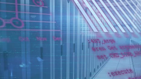 animation of data processing over computer servers
