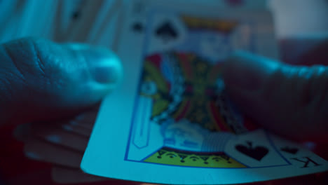 close-up of a king of spades playing card