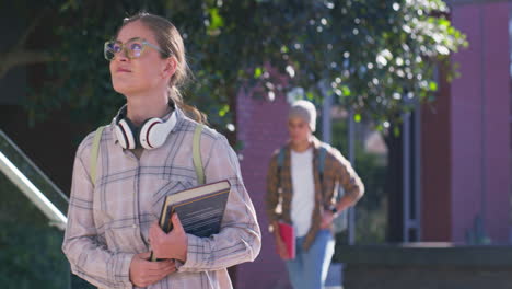 students on a college campus