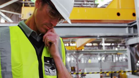 male engineer using digital tablet 4k