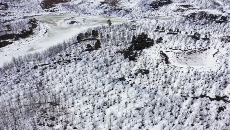 Aerial-view-of-Swedish-mountains-and-the-Lapponian-gate