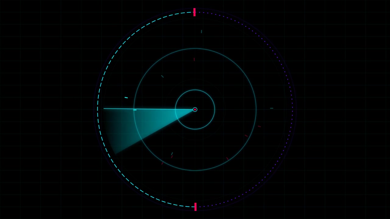 Animazione di Interfaccia di Scansione per Schermo Radar Digitale