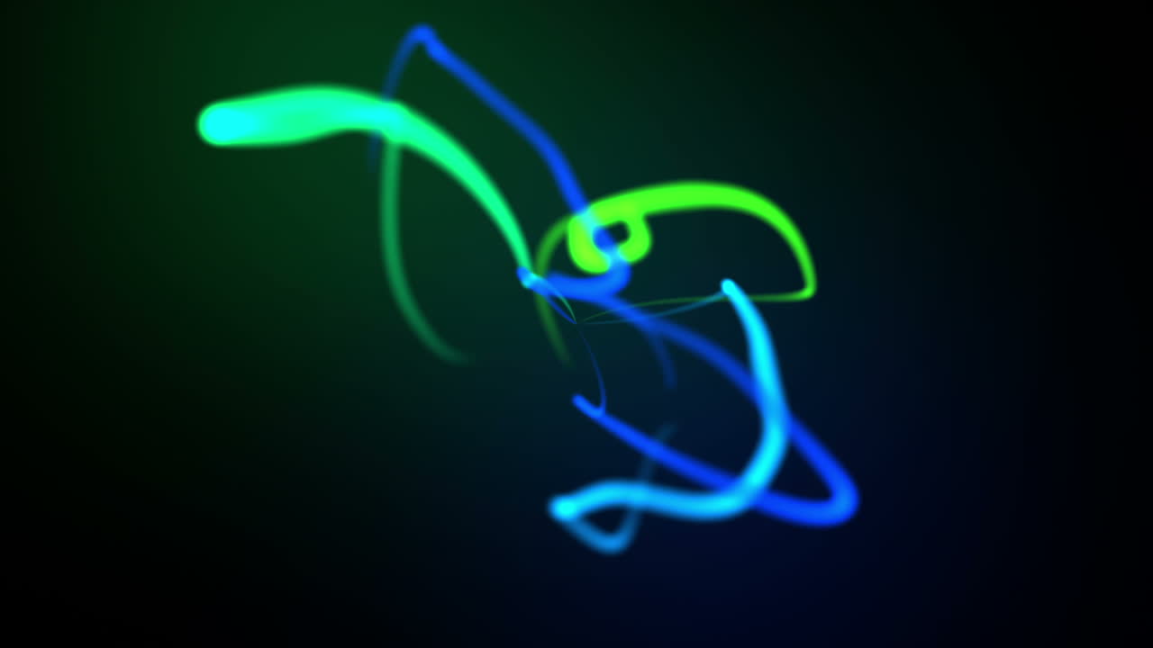 Ray of light in blue and green