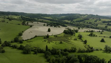 panorama luftlandschaft cotswolds sommerlandschaft schöne malerische atemberaubende luftaufnahme