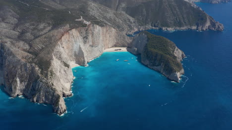 aerial view of navagio beach, greece