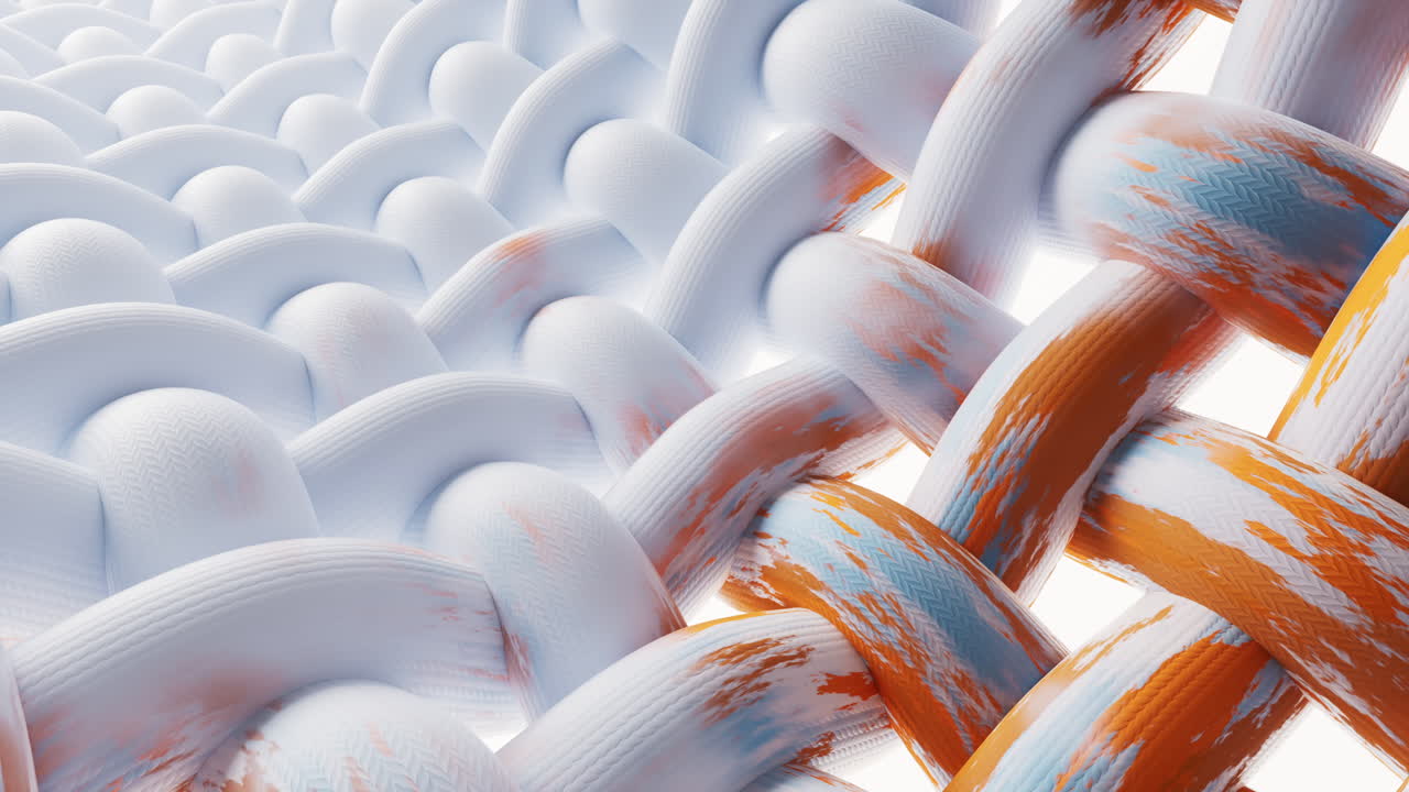 은 천과 깨한 천, 3d 렌더링